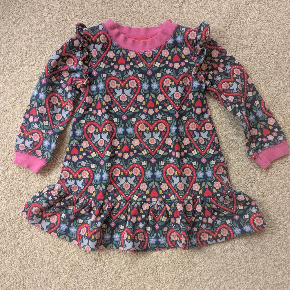 Colorful Heart Patterned Dress